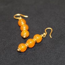 Vintage pressed amber earrings